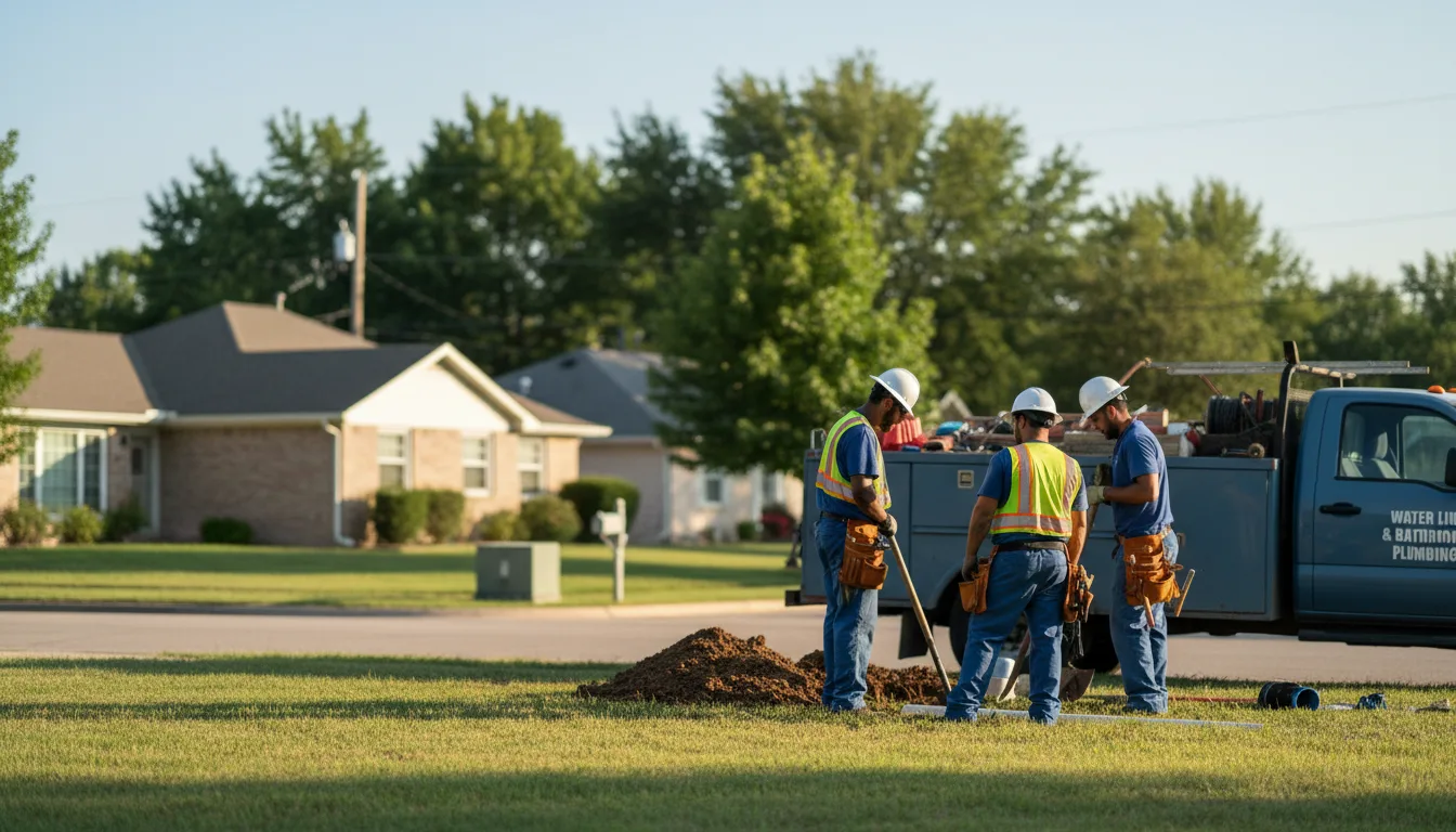 Residential water line and bathroom plumbing service in Gilbert, AZ